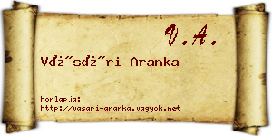 Vásári Aranka névjegykártya
