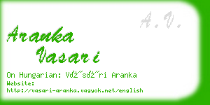 aranka vasari business card